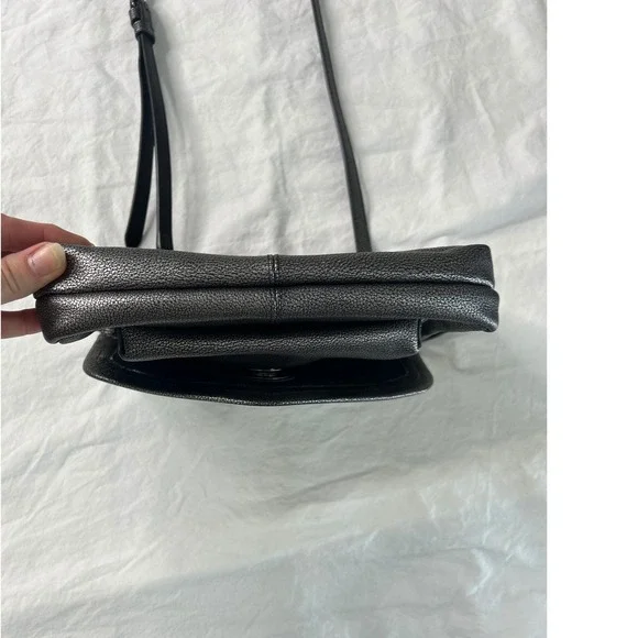 COACH Rhyder Crossbody Bag Metallic Pewter Pebbled Leather 34232 - Picture 5 of 12